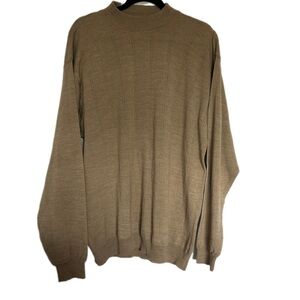 Murano Italia Men's Mock Neck Sweater XXL Wool Blend Ribbed Knit Made in‎ Italy